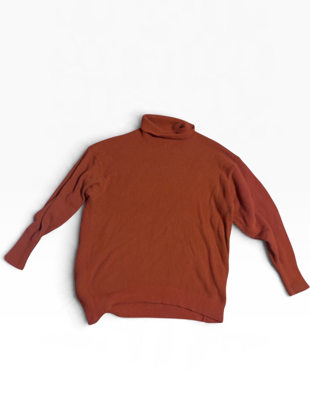 Wilfred Free Aritzia Rust Turtleneck Sweater 2XS Long Sleeve Ribbed Knit